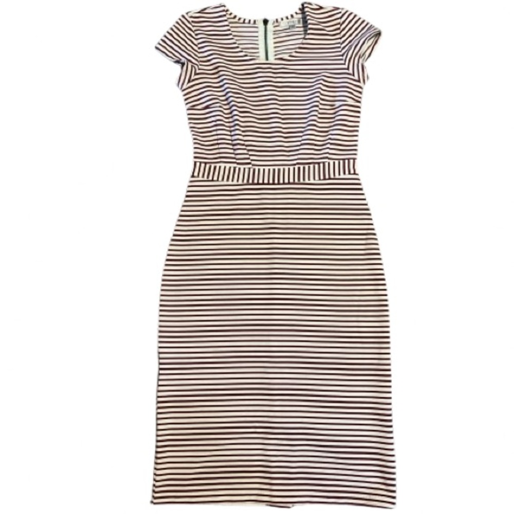 Downeast Burgundy Striped dress - Size: Small